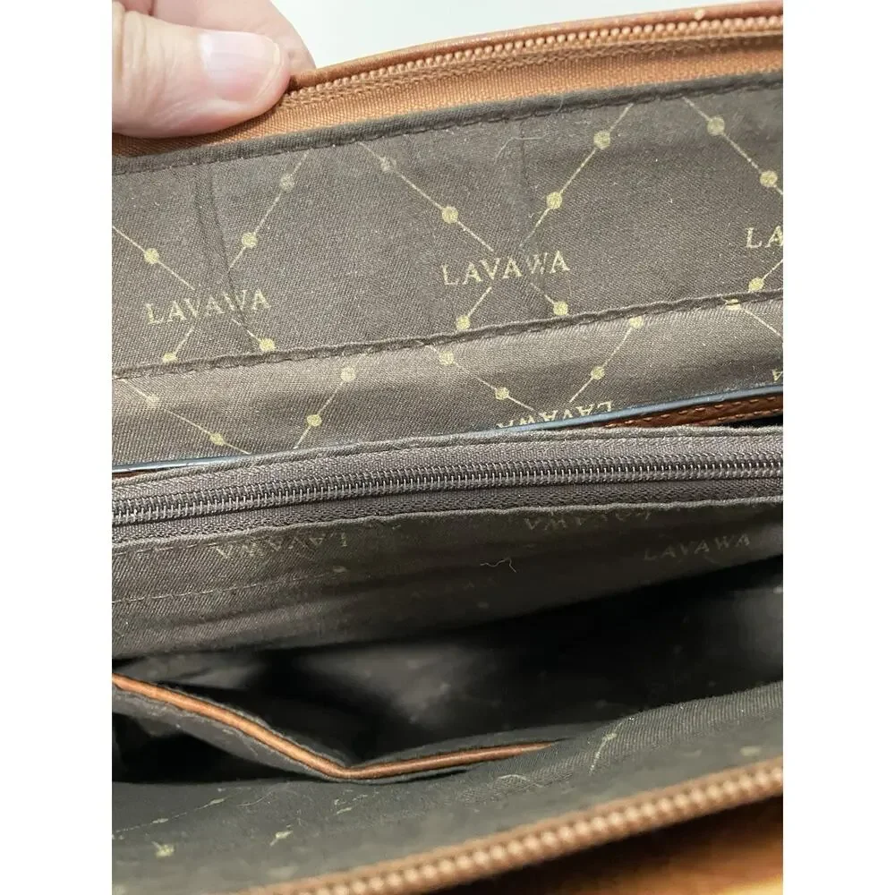 Lavawa Western Tooled Embossed Satchel Handbag Studded Boho Cowgirl READ